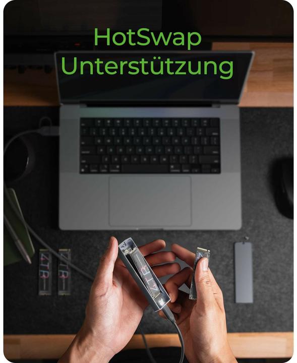 Produktbild Icy Box Geh. IcyBox für NVMe M.2/SATA SSD 10Gbps USB3.2 GEN2 Type-C (M.2)