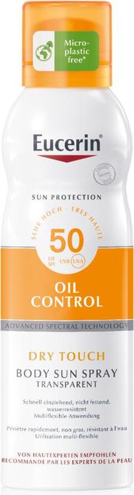 Immagine prodotto Eucerin SUN Spray corpo Oil Control Dry Touch SPF 50 (Spray solare, SPF 50, 200 ml, 190 g)