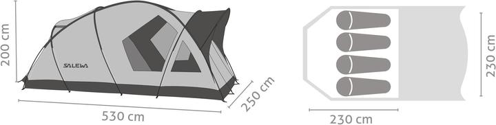 Actual product image Salewa Alpine Lodge IV (Dome tent, 13 kg, 4 persons)