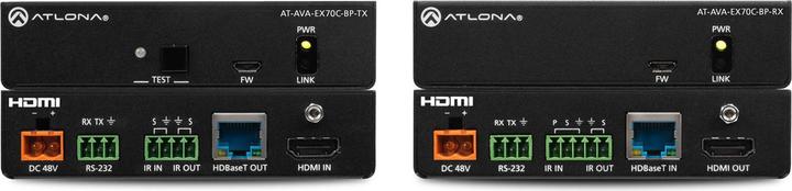 Atlona 4K HDMI extender kit with control and remote power (0.08 m, HDMI)