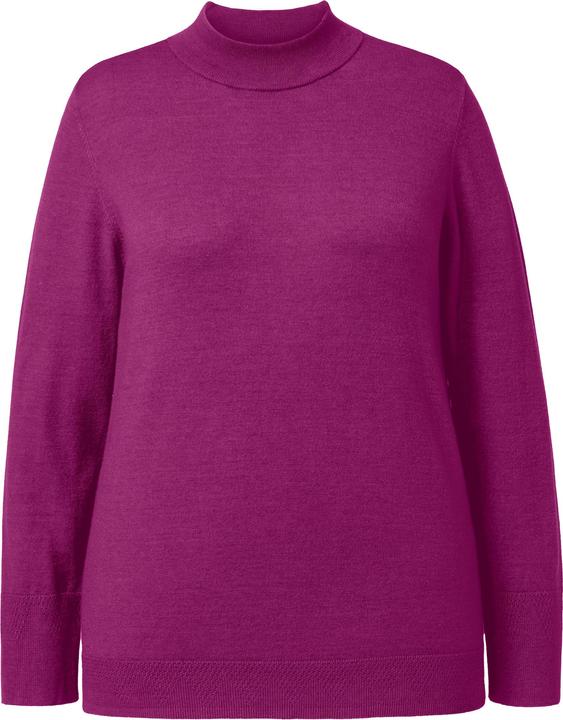 Image du produit Ulla Popken Damen grosse Grössen Pullover, Stehkragen, Langarm, Rippbündchen beere 58+ 822010827-58+ (58)