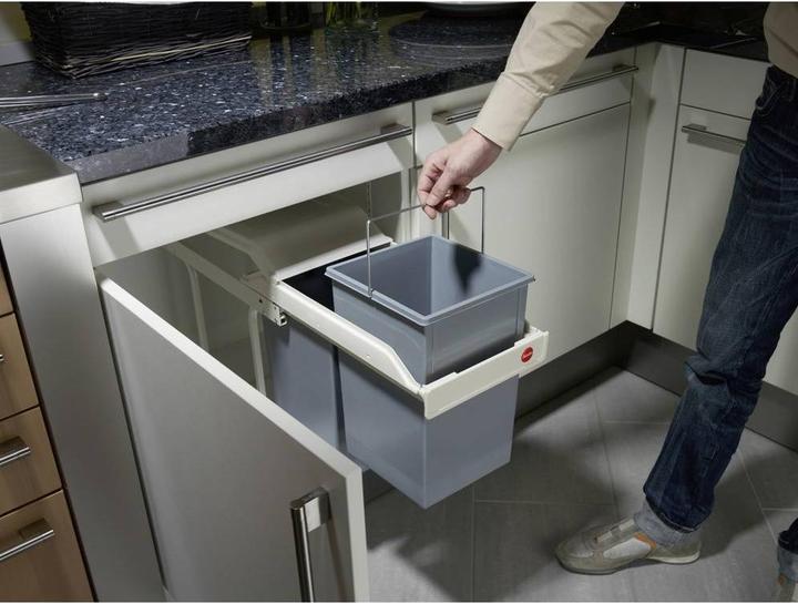 Produktbild Hailo Multi-Box duo L, Einbau-Mülleimer, 2x14 ltr (30 l)