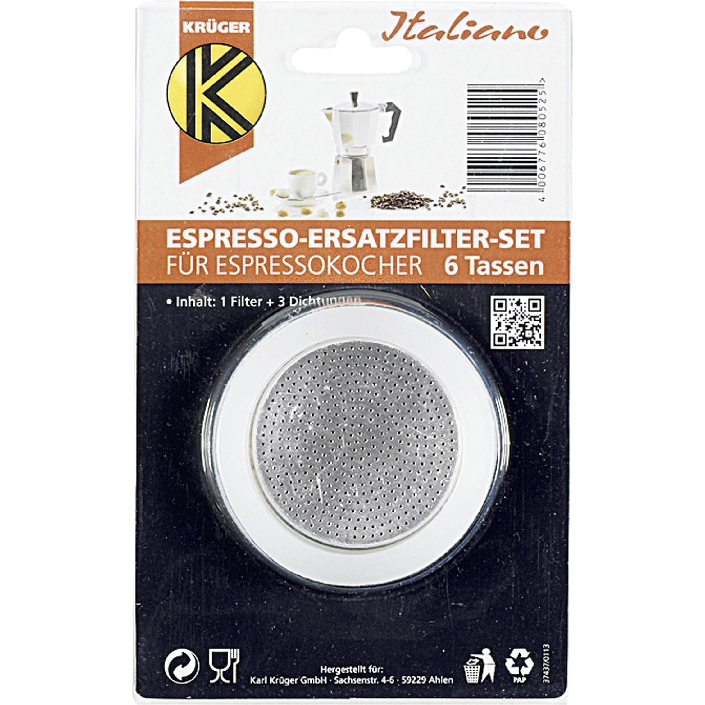 Thumbnail - Krüger Ersatzteilset Espressokocher 6 Tassen, Zubehör Kaffeemaschinen