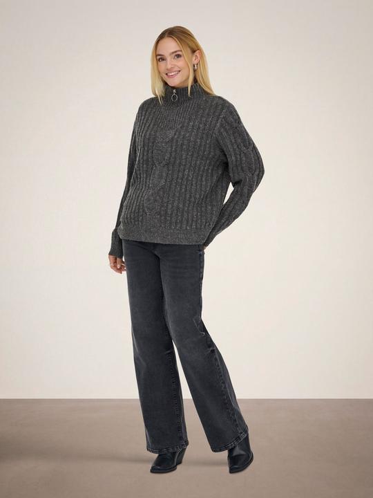 Actual product image JdY Zipper cable knit sweater (M)