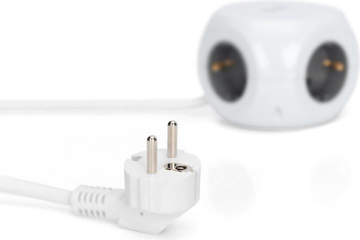 Image du produit Digitus Bloc multiprise cube à 3 prises avec 3 ports USB (3 x, CEE 7/4, 1.40 m)