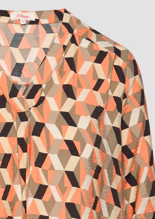 Actual product image s.Oliver Bluse Strukturierte Bluse mit V-Ausschnitt (42)