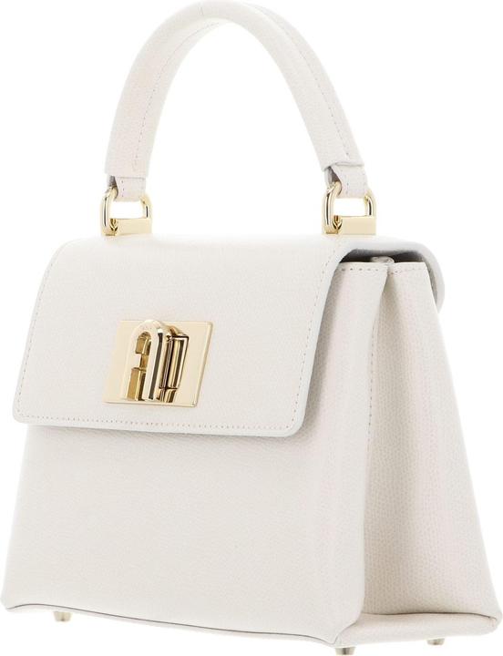 Actual product image Furla 1927 mini top handle in leather color cream
