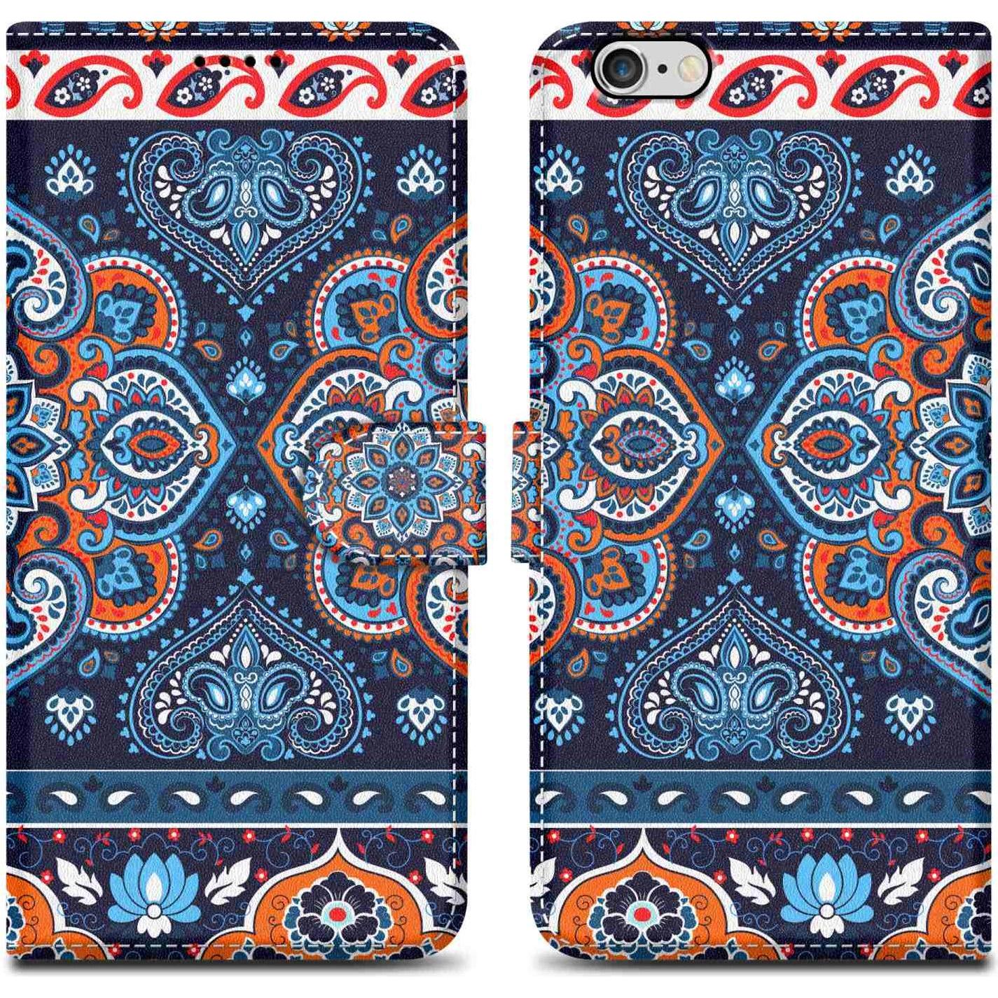 Thumbnail - Cadorabo Book Hülle mit Print (Apple iPhone 6 Plus), Smartphone Hülle, Blau