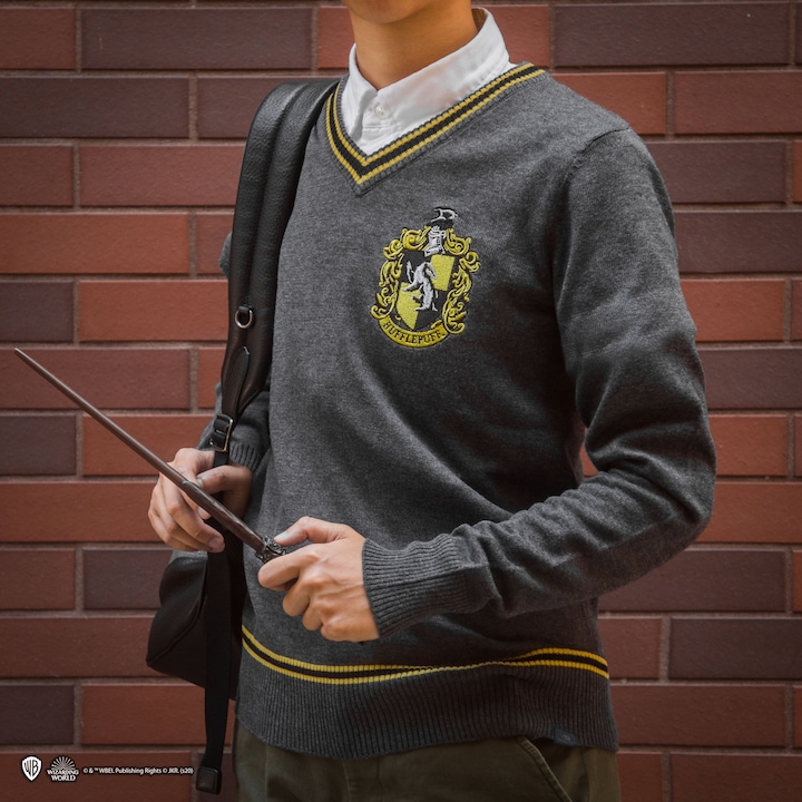 Produktbild Hufflepuff - Grey Knitted Sweater - X-Small (XS)