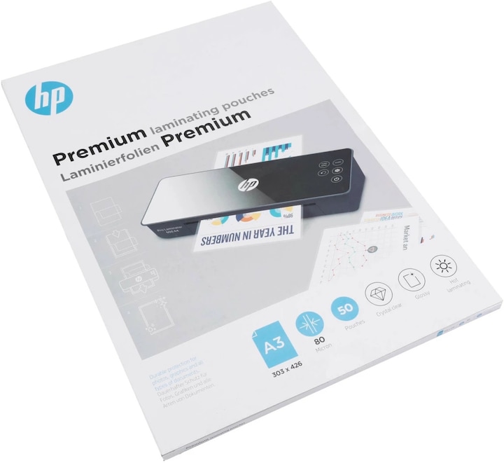 HP Laminierfolie Everyday A3, 80 µm, 50 Stück, Glänzend (A3, 50 Stück, 80 µm)