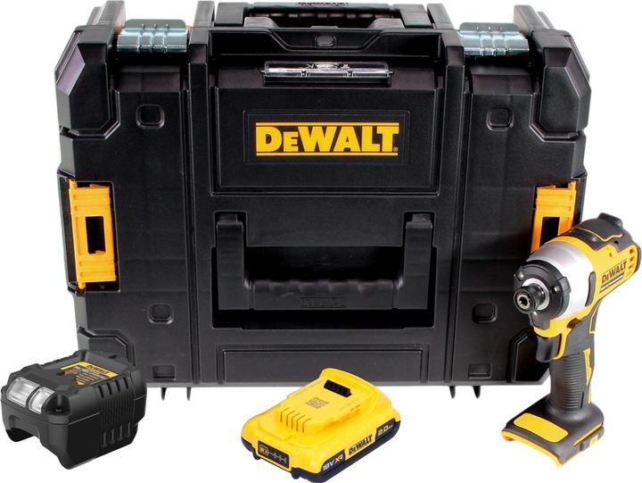 Produktbild DeWalt DCF 809 D1T Akku Schlagschrauber 18 V 190 Nm 1/4" Brushless + 1x Akku 2,0 Ah + Ladegerät +