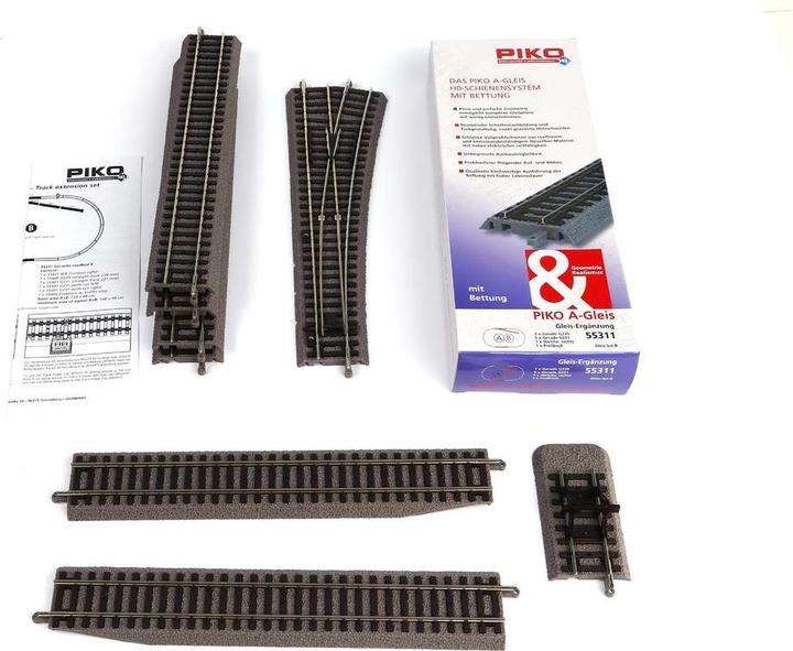 Actual product image Piko A track with bedding track set B (Track H0)