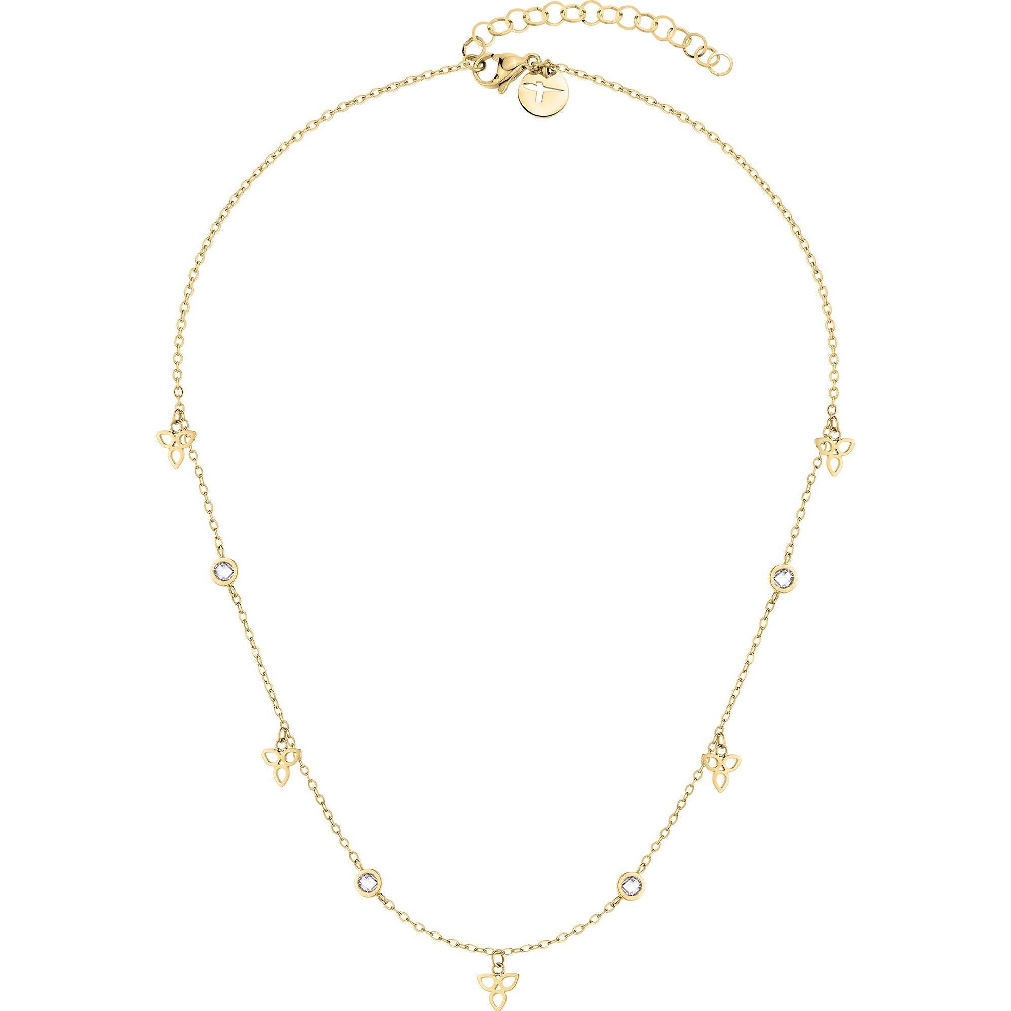 Tamaris, Halsschmuck, Stylish gold-plated necklace with zircons TJ-0002-N-45 (L), (Edelstahl, 40 cm)