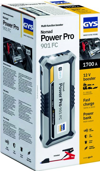 Immagine prodotto GYS LITHIUM-BOOSTER NOMAD POWER PRO 901 FC 085879 Schnellstartsystem (9000 mAh)