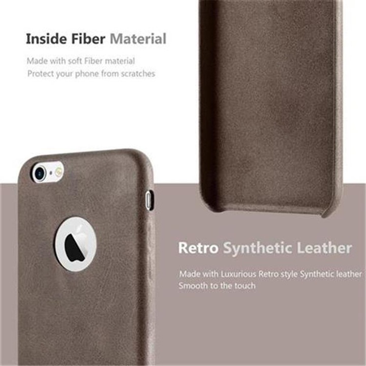 Actual product image Cadorabo Hard cover faux leather with texture (Apple iPhone 6)