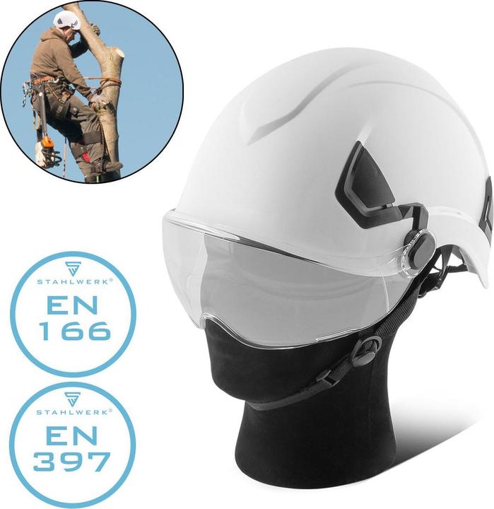 Image du produit Stahlwerk Casque de protection SVH-100 ST avec visière EN397 EN166 Casque forestier (53 - 64 cm)