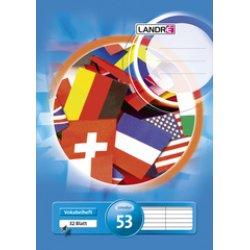 Image du produit Landré A4 cahier de vocabulaire cousu à cheval 2 fois (A4, À rayures, Couverture rigide)