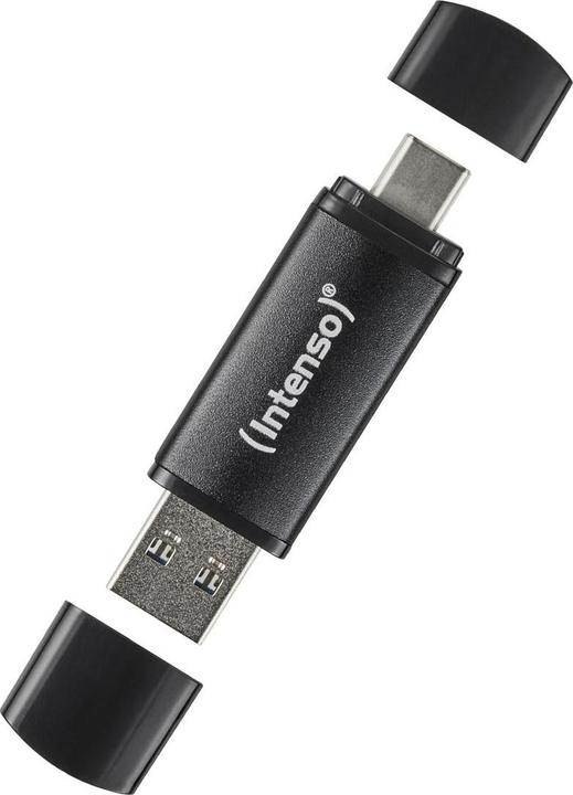 Actual product image Intenso USB Stick Flex Line 64GB USB 3.2 GEN 1X1 Black (64 GB, USB-A, USB-C)
