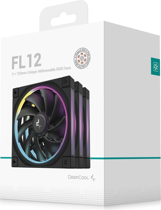 Produktbild Deepcool FL12 3in1 120x120x25 Black (120 mm, 3 x)