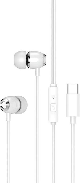 Produktbild xO Kabelgebundene Ohrhörer EP25 USB-C weiss (Kabelgebunden)