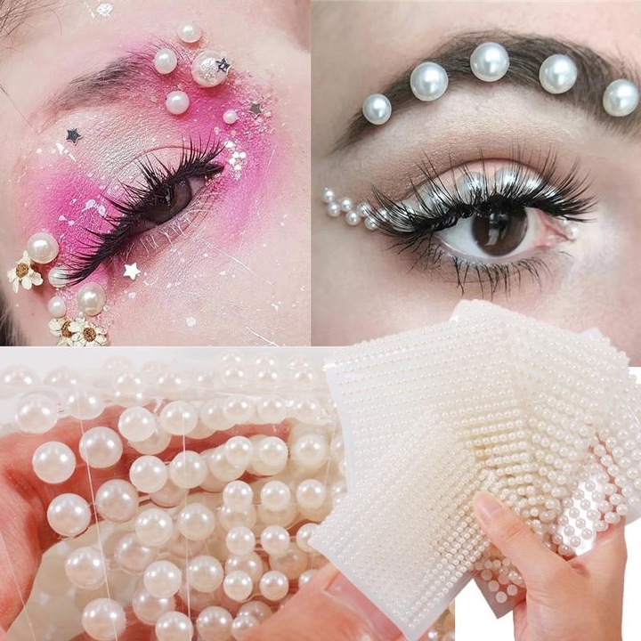 Immagine prodotto Noya Strass autoadesivi per il viso e il corpo - argento (220 pezzi, decorazione per festival)