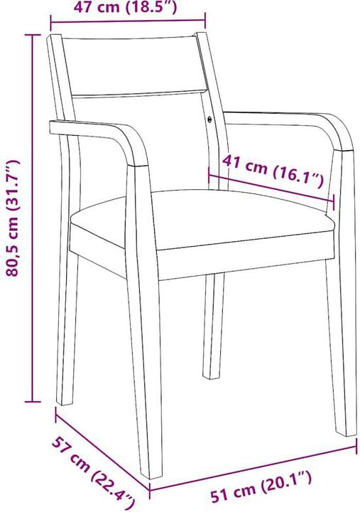 Produktbild vidaXL Esszimmerstuhl
