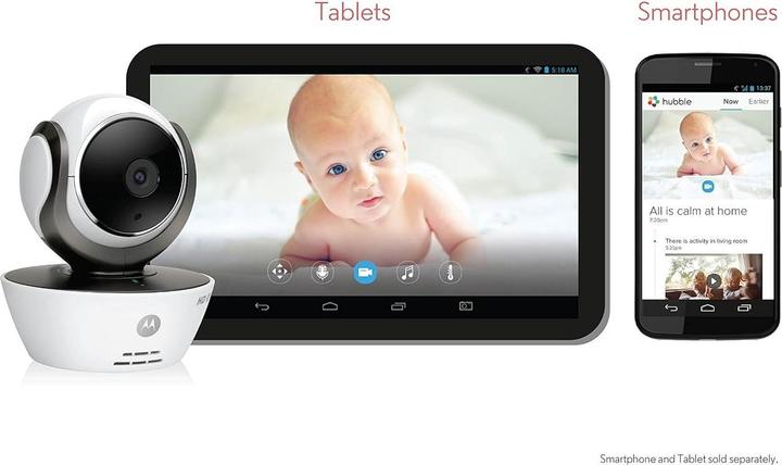 Image du produit Motorola Babyphone avec moniteur supplémentaire, communication bidirectionnelle et vision nocturne infrarouge (Vidéo et audio)