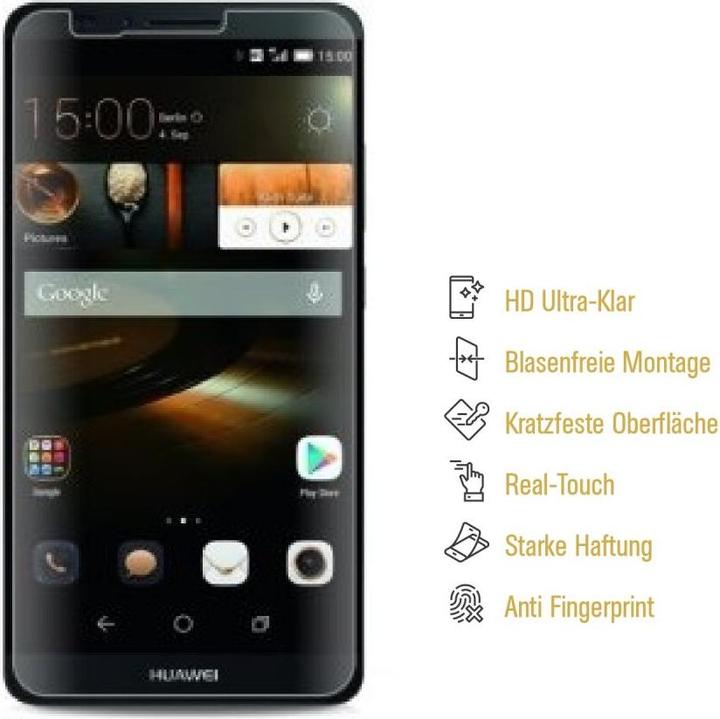 Actual product image Protectorking 4x Panzerfolie Anti-Shock HD Klar (4 Piece, Huawei Ascend Mate 7)