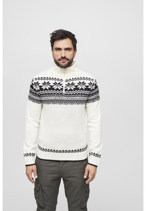 Produktbild Brandit Norwegian Wollpullover Grösse S Farbe Weiss (S)