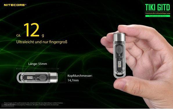 Actual product image Nitecore TIKI Glow in the Dark luminous (5.50 cm, 300 lm)