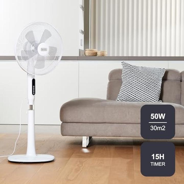 Actual product image Black & Decker Black+Decker BXEFP50E - Pedestal fan 110-115cm, 50W, 3 speeds (62 dB)