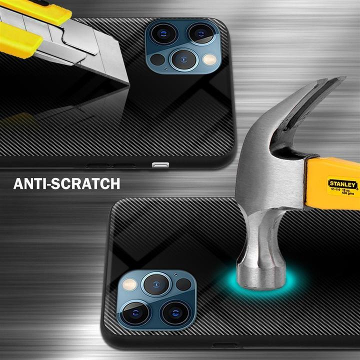 Image du produit Cadorabo TPU Couverture en verre rayé (Apple iPhone 12 Pro Max)
