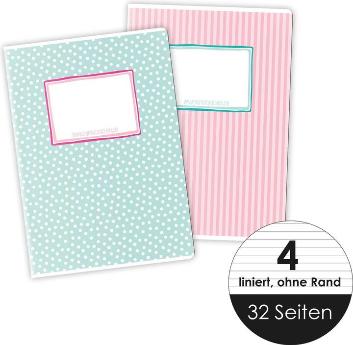 Immagine prodotto Papierdrachen Set di 4 quaderni DIN A5 - Sirena (VE 4)