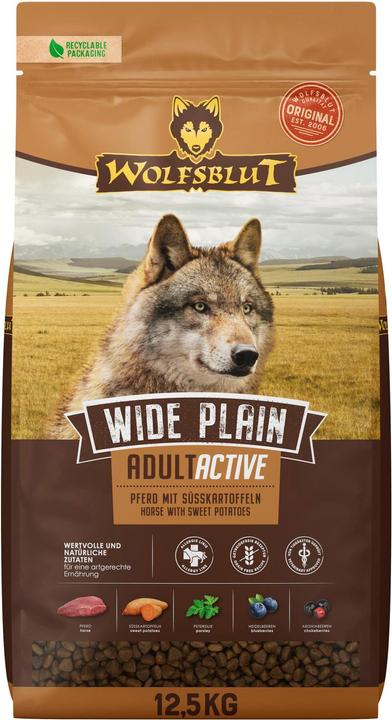 Image du produit Wolfsblut Nourriture sèche Dog Wide Plain Active Adult, 12.5 kg (Adulte, 1 pcs, 12500 g)