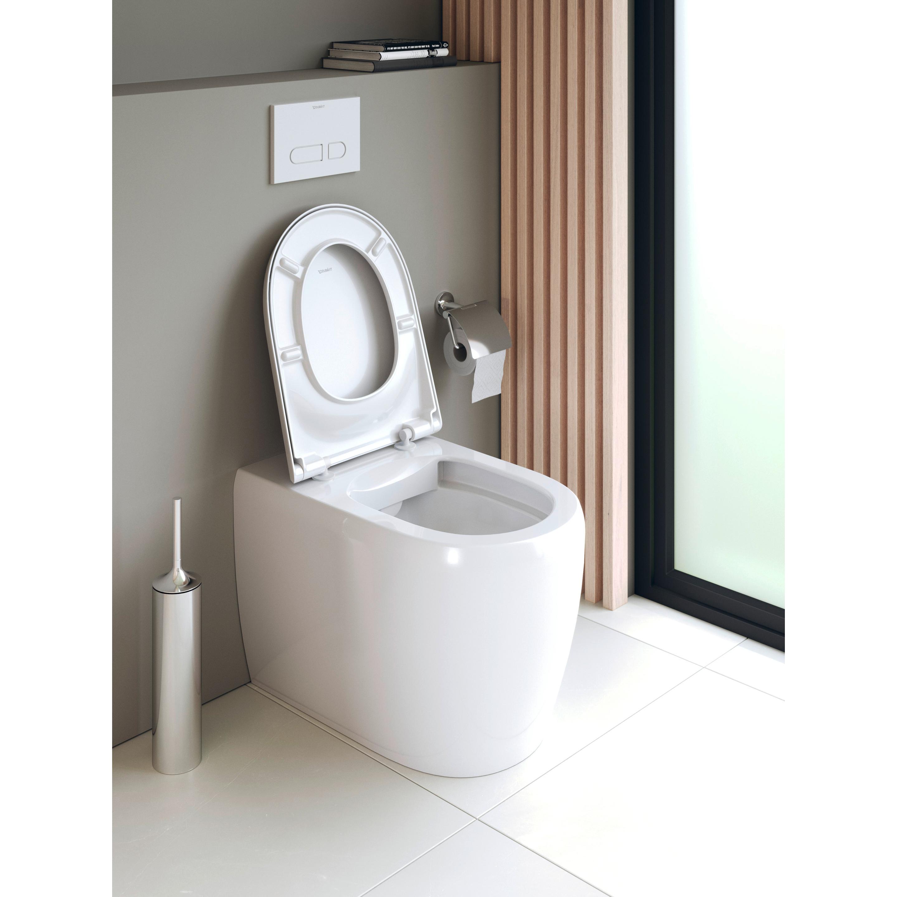 Thumbnail - Duravit, Toilette + Bidet, Qatego Stand-WC, Tiefspüler, Abgang waagerecht, 390x600x400mm, rimless
