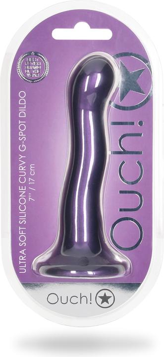 Produktbild Ouch! Ultra Soft Silicone Curvy G-Spot Dildo - 7" / 17 cm