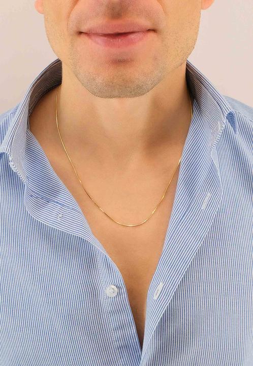 Image du produit Muau Collier serpent or jaune 750, 1mm, 40cm (Or jaune, 40 cm)