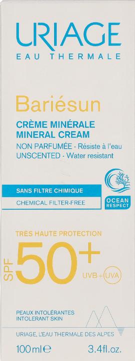 Actual product image Uriage BariÃ©sun Mineral Cream (Suntan cream, SPF 50, 100 ml)