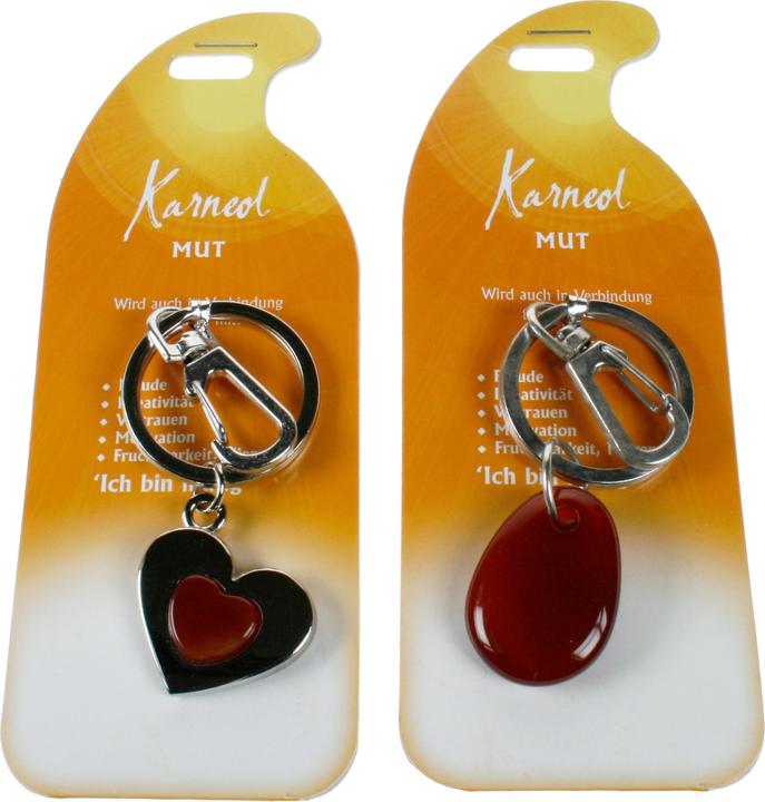 Actual product image Roost Keychain Mut G230 Carnelian 2 motifs ass. (Carnelian)