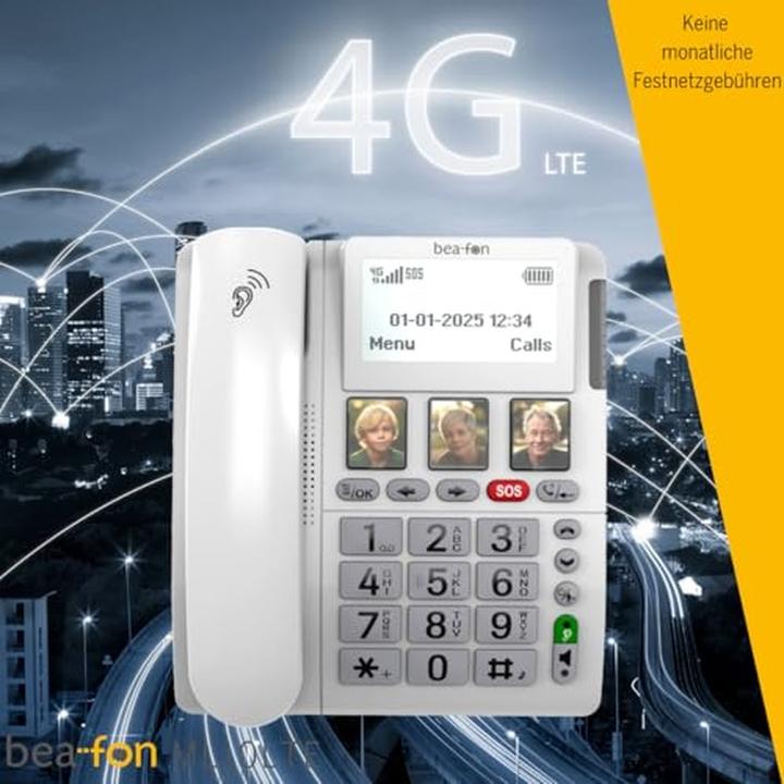 Immagine prodotto Bea-Fon Telefono fisso ML10 LTE 4G con funzione SOS/trasmettitore di chiamate di emergenza
