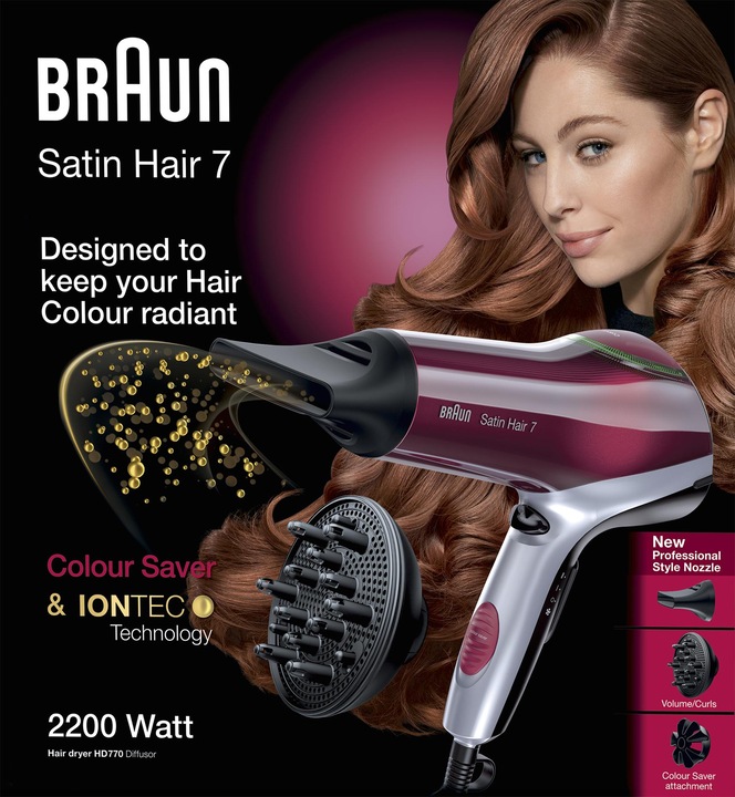 Actual product image Braun BRA Hair Dryer SH7 HD 770