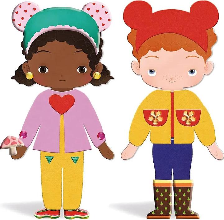 Produktbild Djeco Stickercollage Süsse Kleider