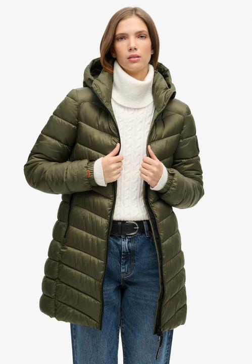 Immagine prodotto Superdry Mittellanger Fuji Steppmantel mit Kapuze