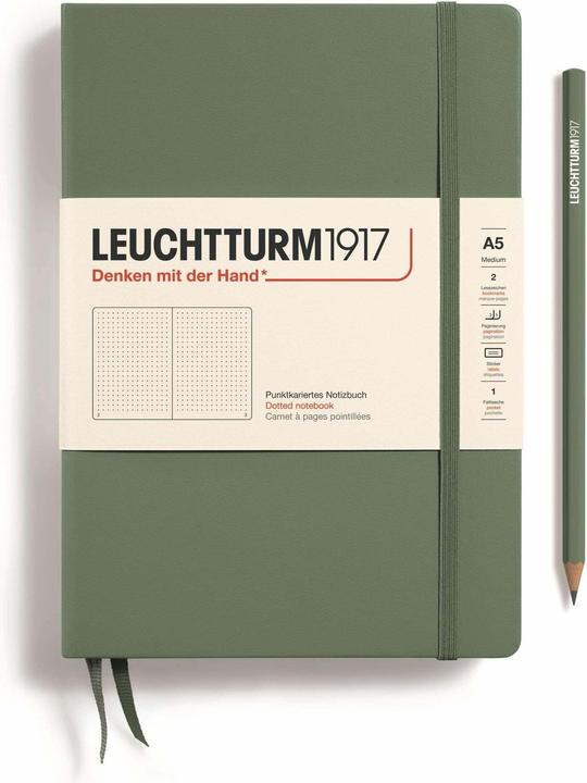 Leuchtturm1917 Carnet de notes (A5, Pointillés, Couverture rigide)