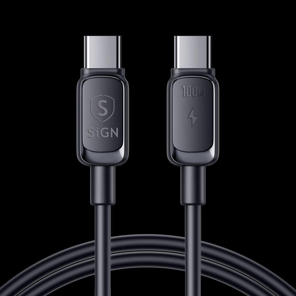 SIGN USB-C to USB-C Cable 100W, 3m - Black (3 m), USB Kabel