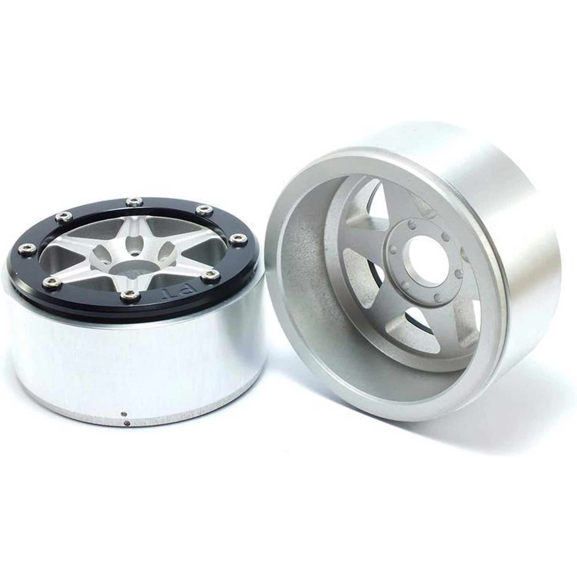 Thumbnail - Metsafil beadlock wheels sixstar silber/schwarz 1.9 (2 st.) ohne radnabe