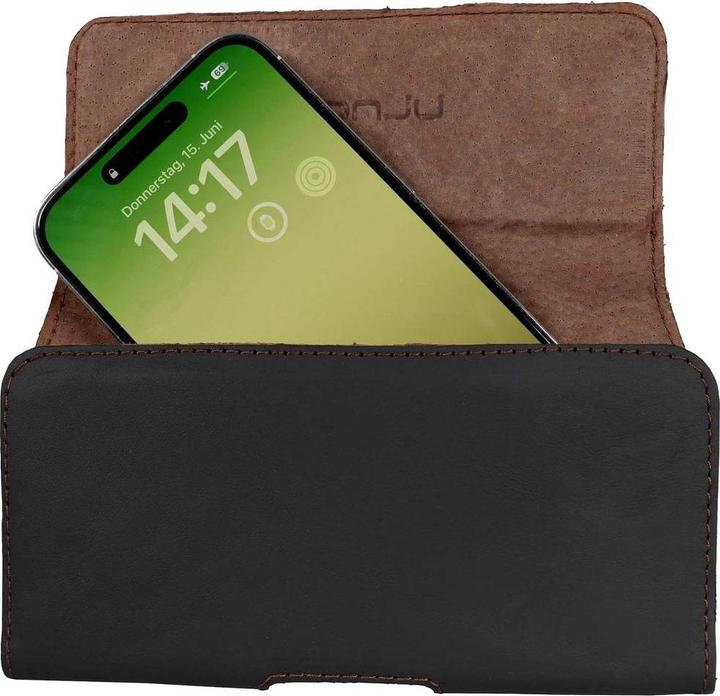 Actual product image Honju horizon smooth leather belt pouch| Apple iPhone 13/12/11 Pro Max & XS| black|