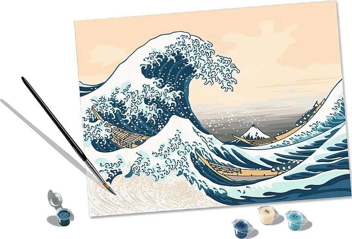 Actual product image Ravensburger Painting by Numbers The Great Wave (Hokusai)