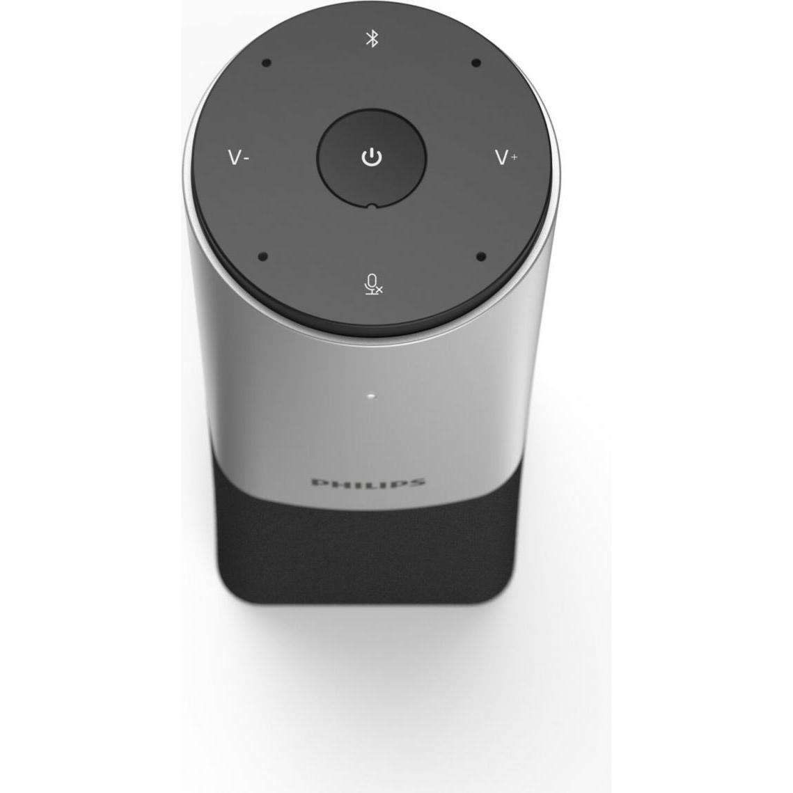 Philips PSE0540 Tragbares Konferenzmikrofon, Konferenzgerät, Schwarz, Silber