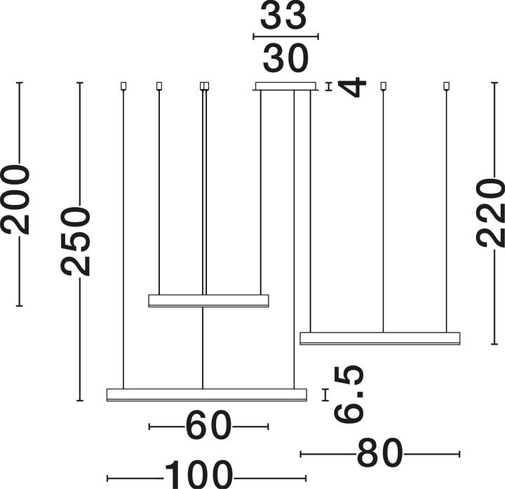 Produktbild Nova Luce Motif 3er LED Pendelleuchte (6160 lm)
